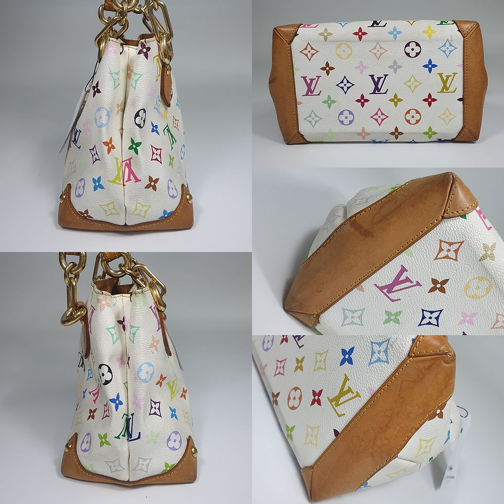 Thumbnail: Louis Vuitton Audra Monogram Multicolor Blanc M40047 CLA966
