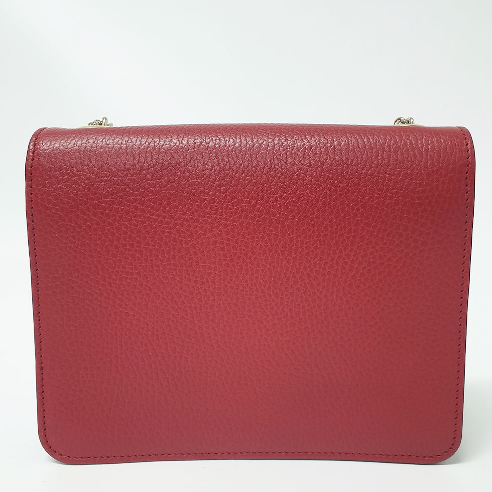 Thumbnail: GUCCI Interlocking 510304 Chain Shoulder Bag Red leather CGA010