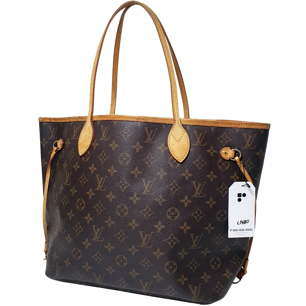 Thumbnail: Louis Vuitton Neverfull MM Monogram M40156 Opening Cracking LF680