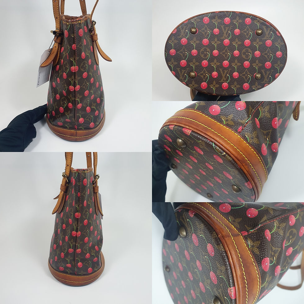 Thumbnail: Louis Vuitton Cherry Bucket Tote Bag M95012 Opening Crack CLA998