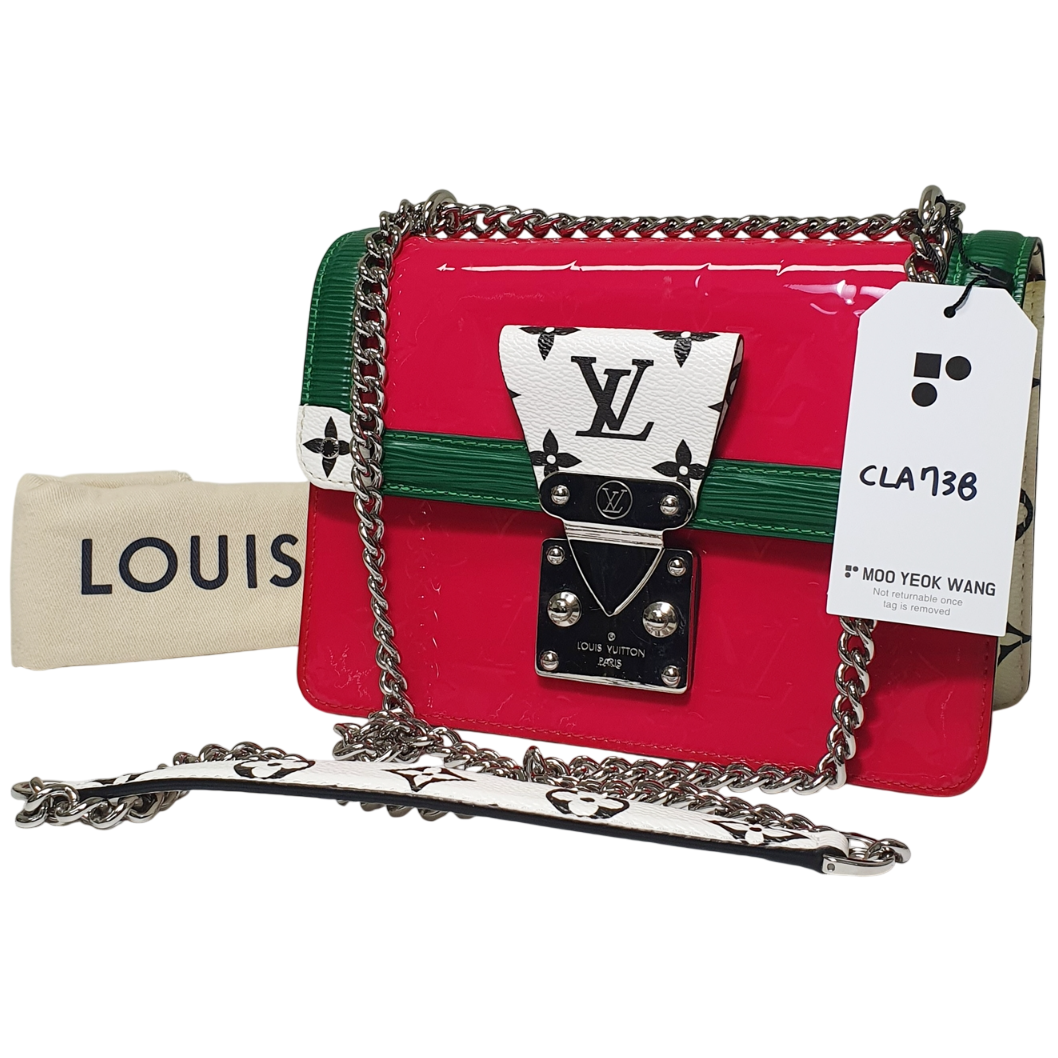 LOUIS VUITTON Vernis Winewood PM Rose Pop M90443 CLA738