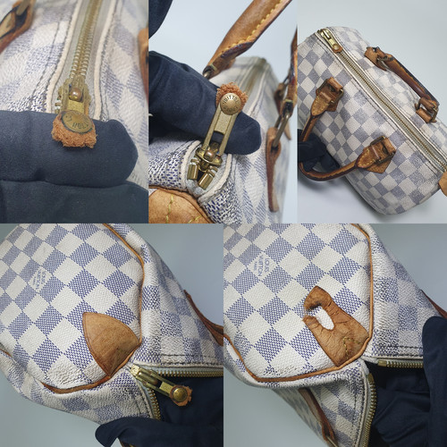 Louis Vuitton Speedy 25 Damier Azur N41534 Damaged CLA926 | My Site