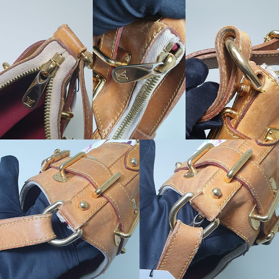 Thumbnail: LOUIS VUITTON Greta Monogram Multicolor Blanc M40195 CLA764