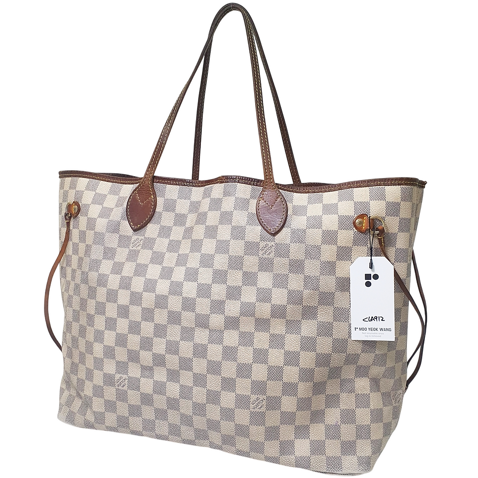 Thumbnail: Louis Vuitton Neverfull GM Damier Azur N51108 Cracking CLA912
