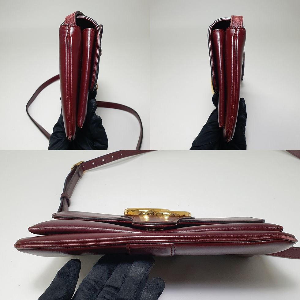 Thumbnail: GUCCI GG Marmont Ally 550129 Bordeaux Shoulder CGA040