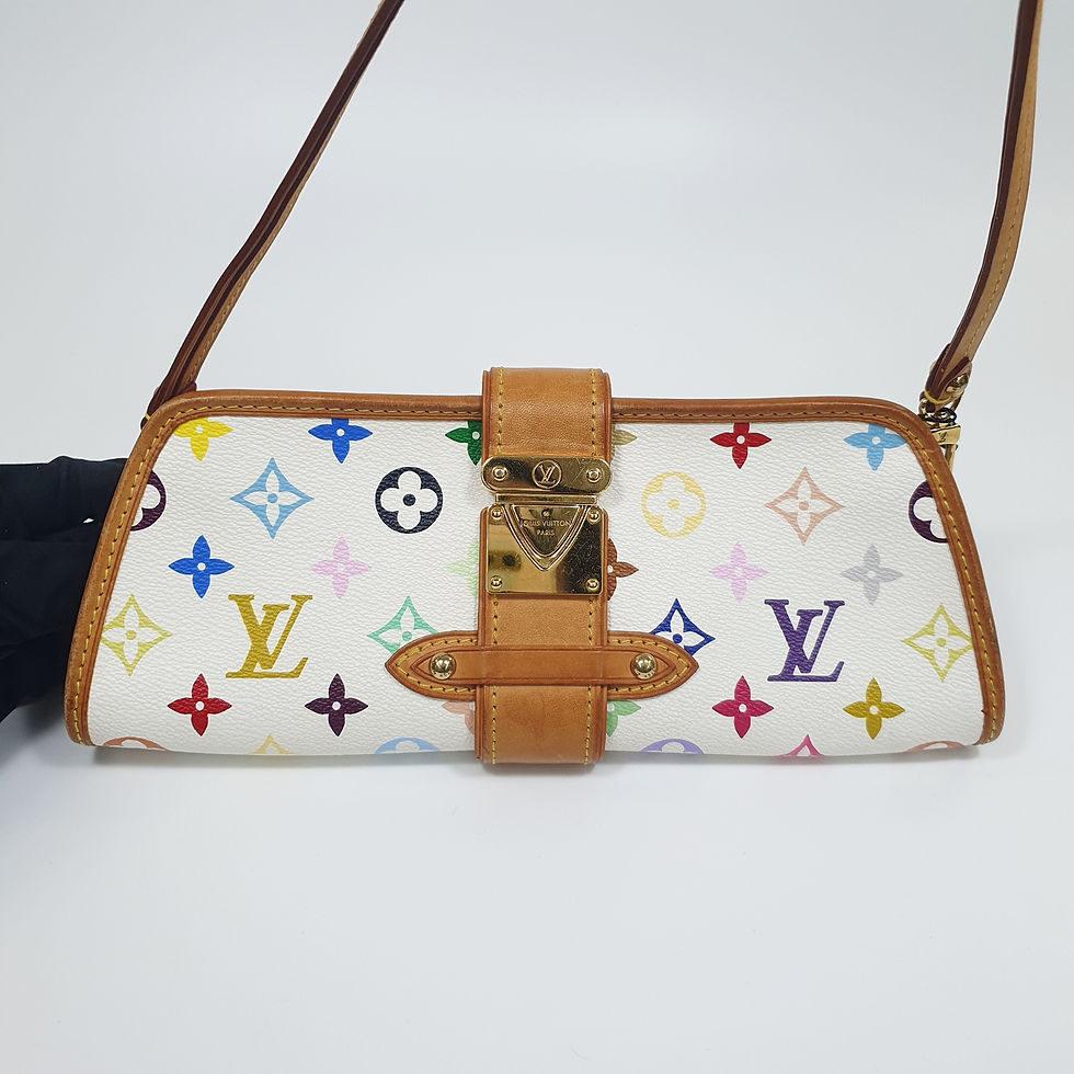 Thumbnail: Louis Vuitton Shirley Monogram Multicolor Blanc M40049 CLB027