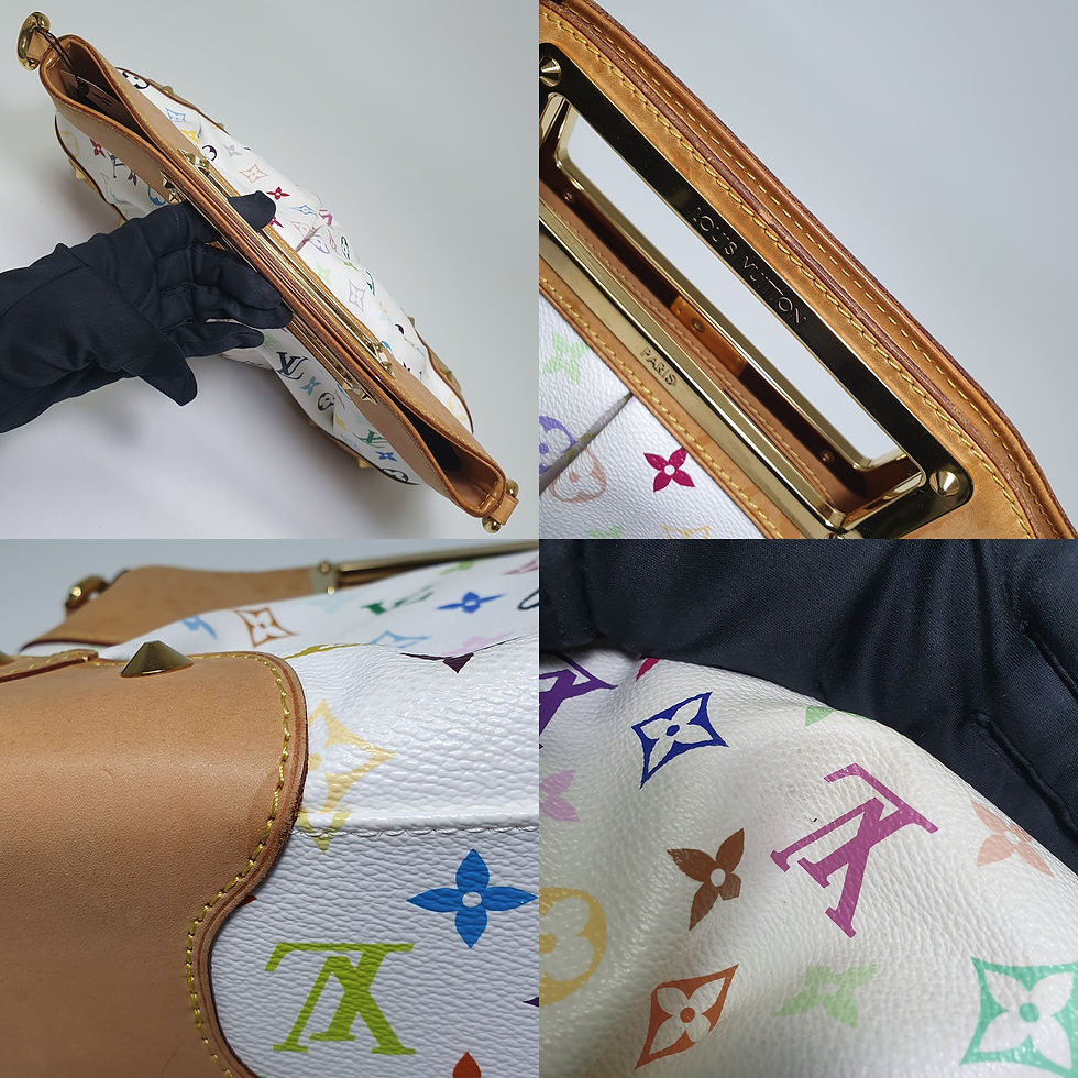 Thumbnail: LOUIS VUITTON Judy MM Monogram Multicolor Blanc M40255 LF462