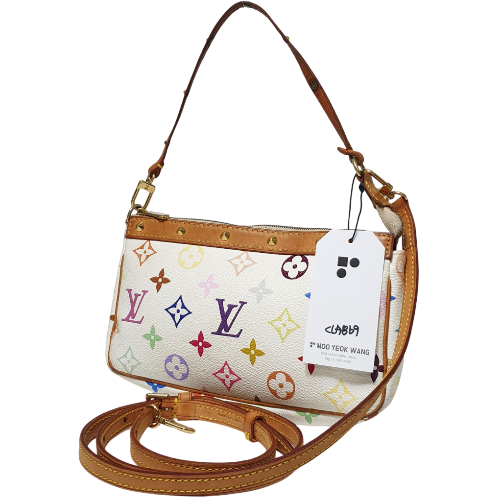 Louis Vuitton Pochette Accessoires Multicolor Blanc M92649 CLA869