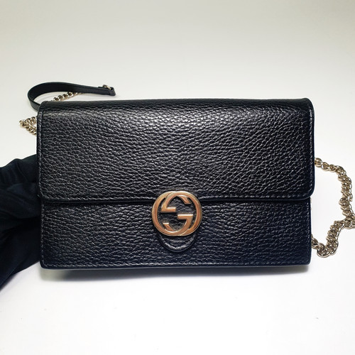 GUCCI Interlocking GG Crossbody Wallet On Chain Bag 615523 GA313