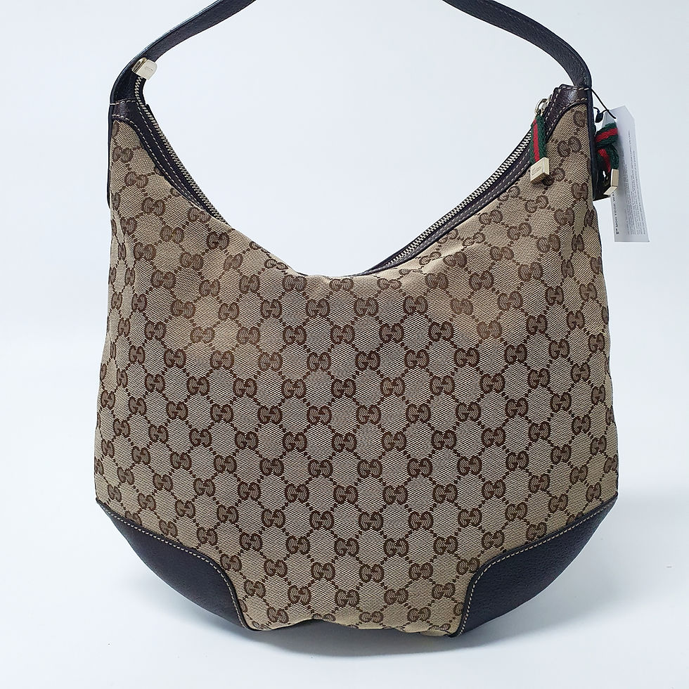 Thumbnail: GUCCI GG Princy Sherry Line Canvas Shoulder Bag Hobo 162882 GA241