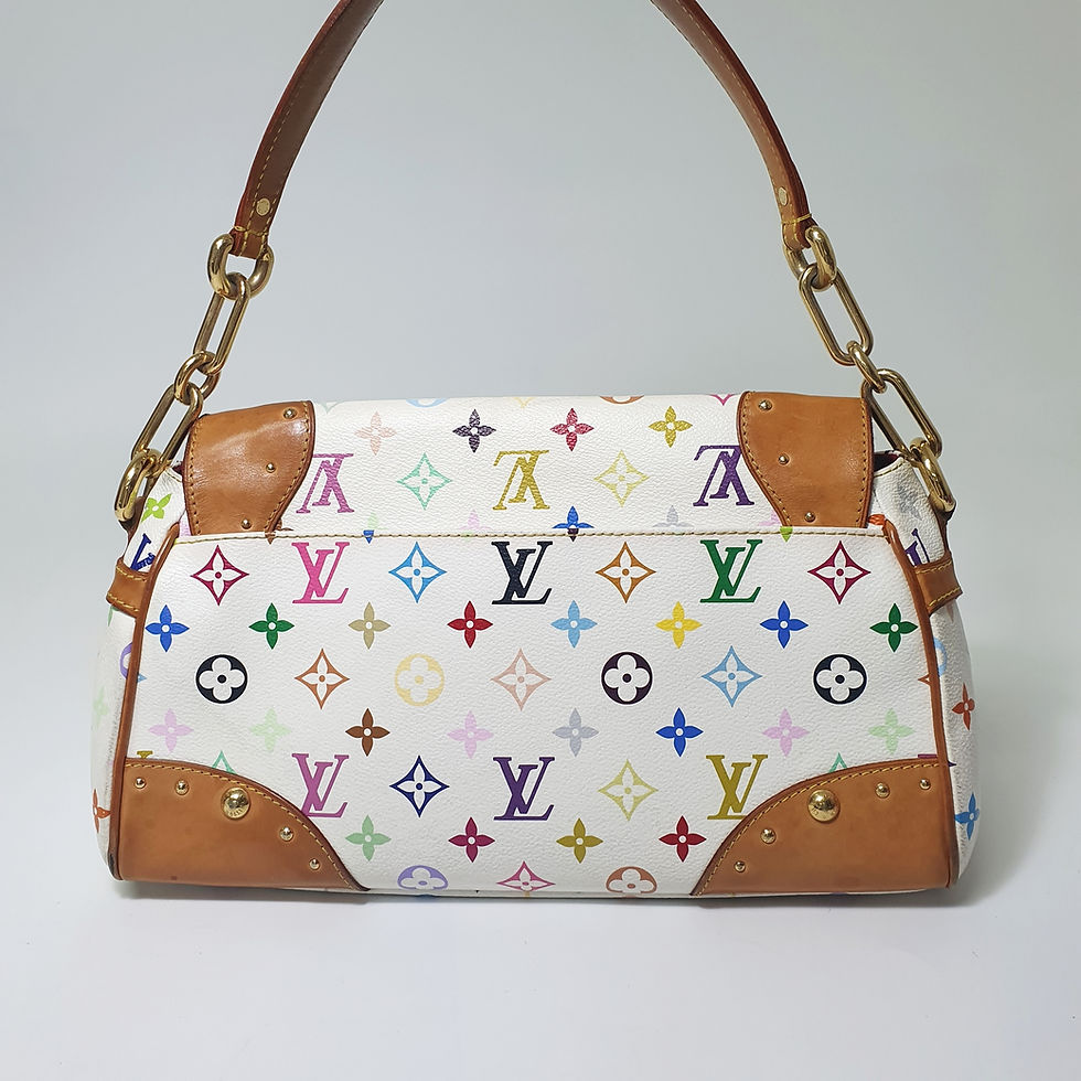Thumbnail: Louis Vuitton Beverly MM Monogram Multicolor Blanc M40203 LF635