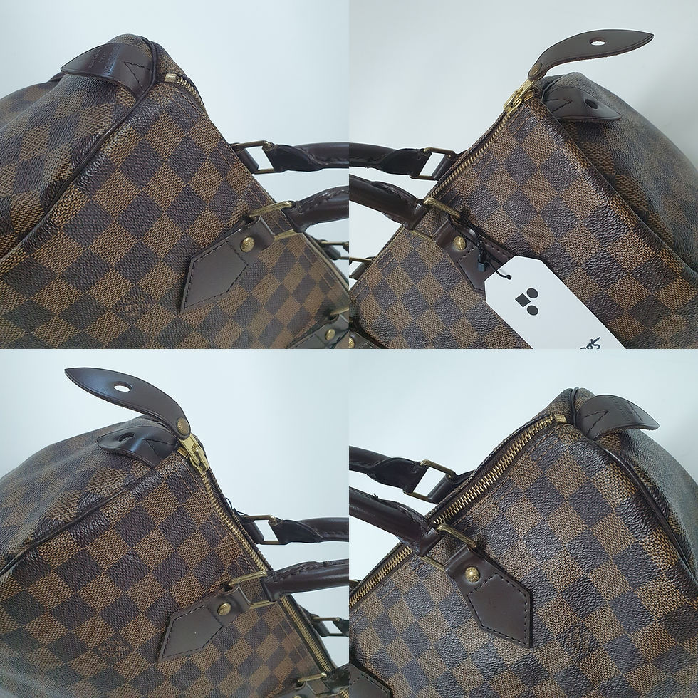 Thumbnail: LOUIS VUITTON Speedy 30 Damier Ebene + Strap N41531 No Keys Lock LF305