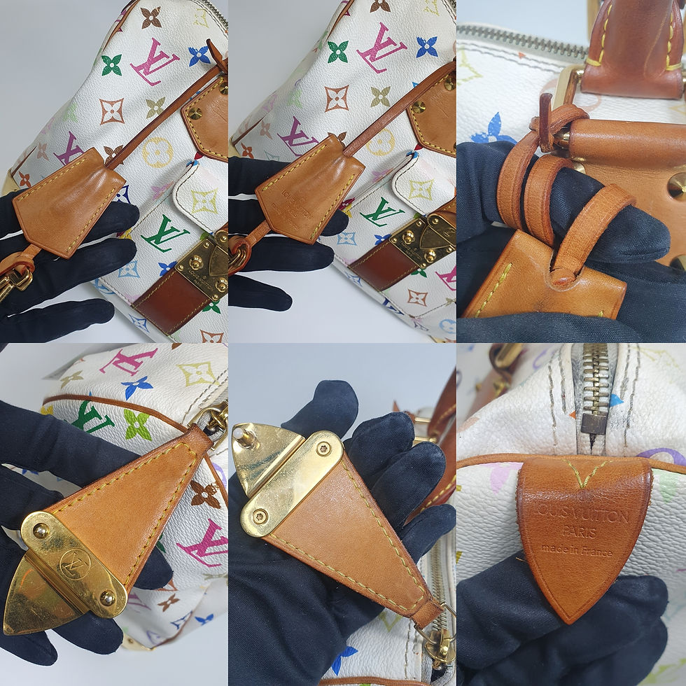 Thumbnail: Louis Vuitton Speedy 30 Monogram Multicolor Blanc M92643 LF753
