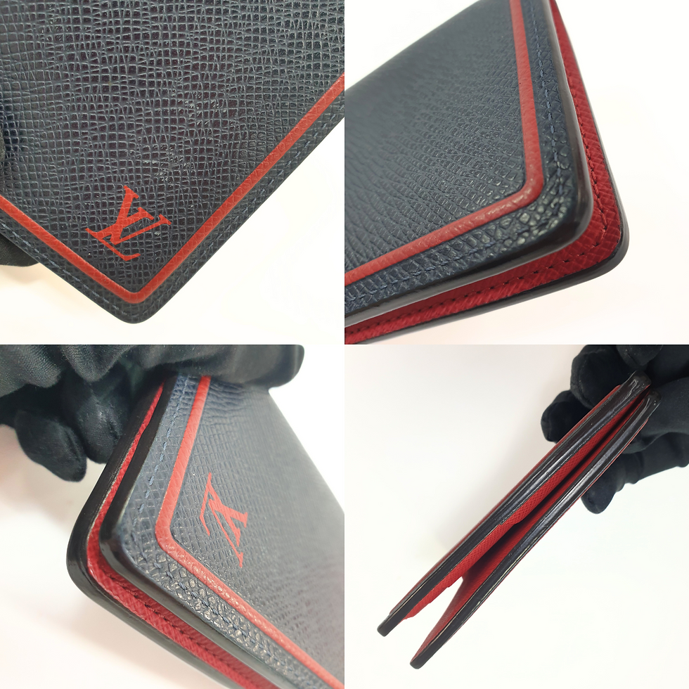 Thumbnail: LOUIS VUITTON Taiga Marine Pocket Card Case ALA704