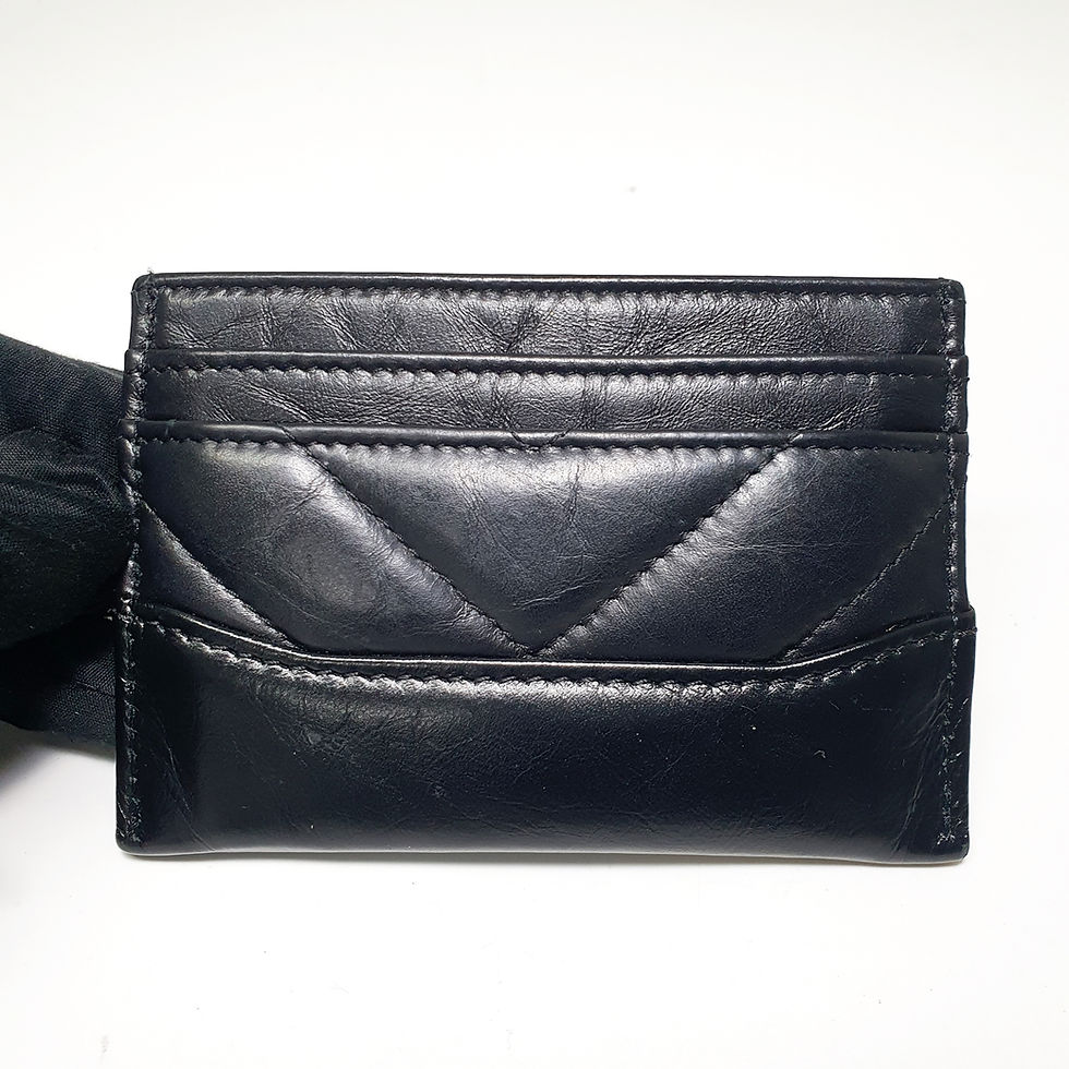 Thumbnail: CHANEL 28 Gabrielle Cardholder Black CA009