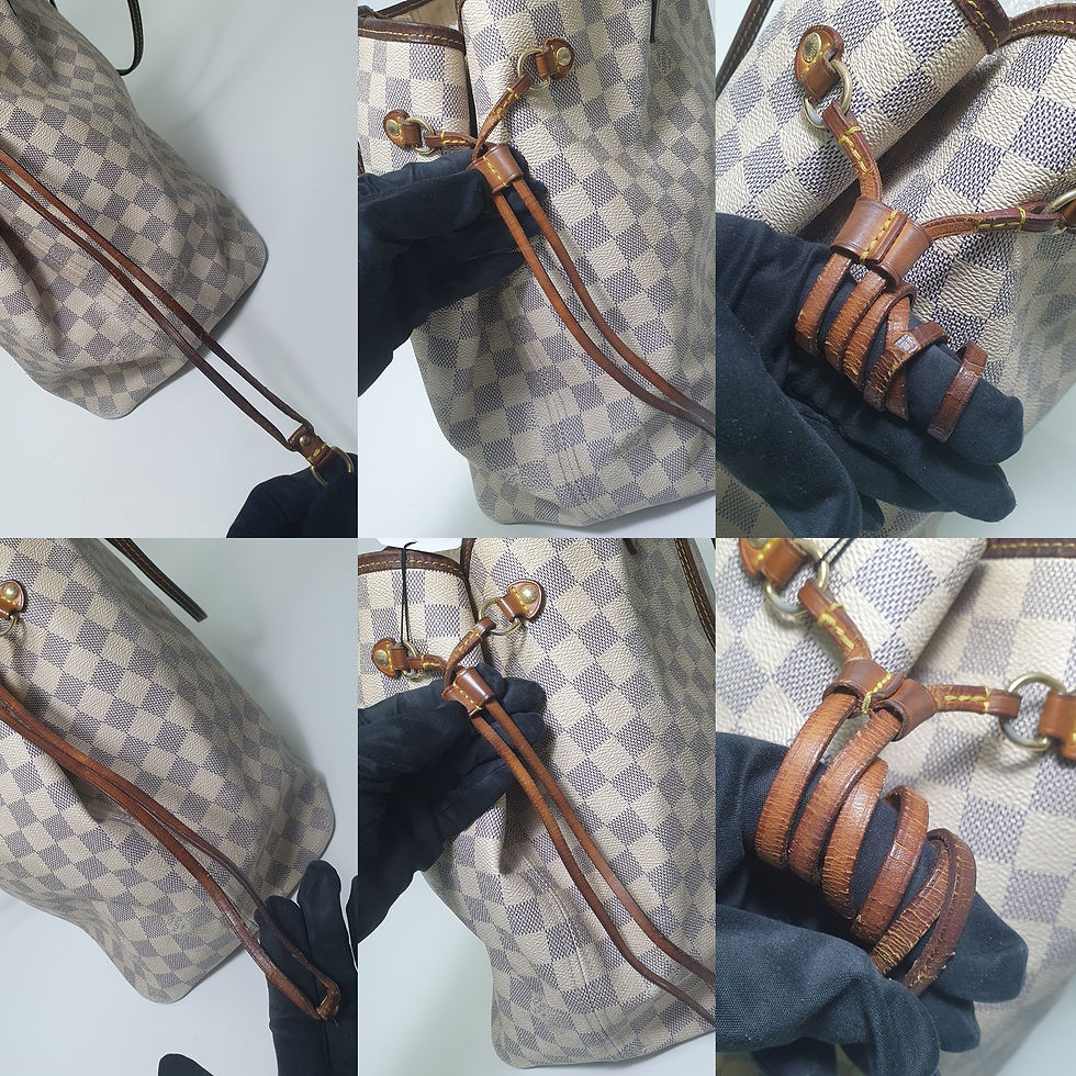 Thumbnail: Louis Vuitton Neverfull GM Damier Azur N51108 Cracking CLA912