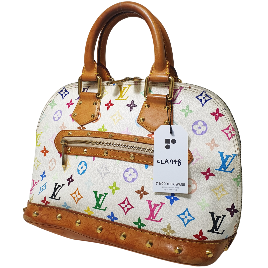 LOUIS VUITTON Alma Monogram Multicolor Blanc M92647 CLA748