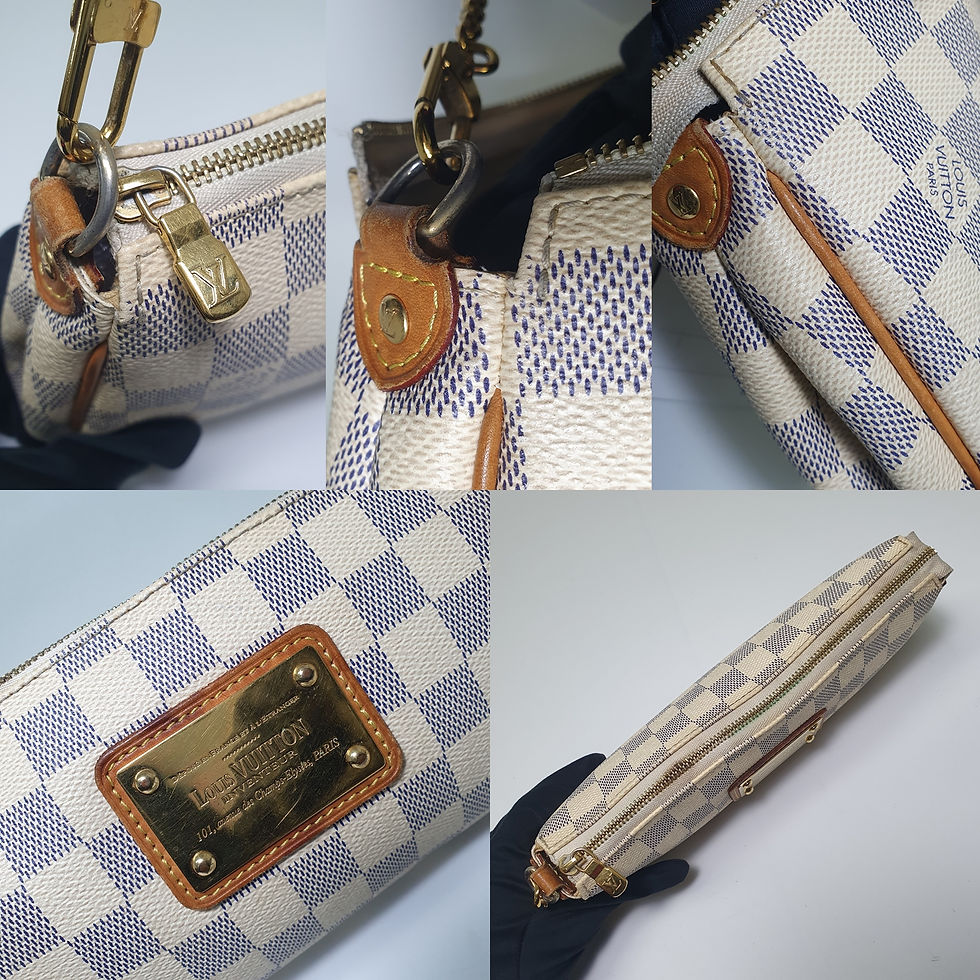 Thumbnail: LOUIS VUITTON Eva Clutch Damier Azur N55214 CLA661