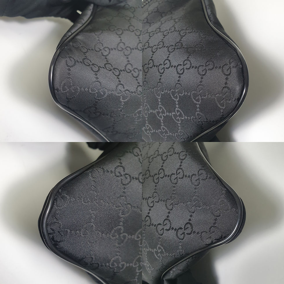 Thumbnail: GUCCI Sherry GG Shoulder Bag Black Nylon 449185 GA237