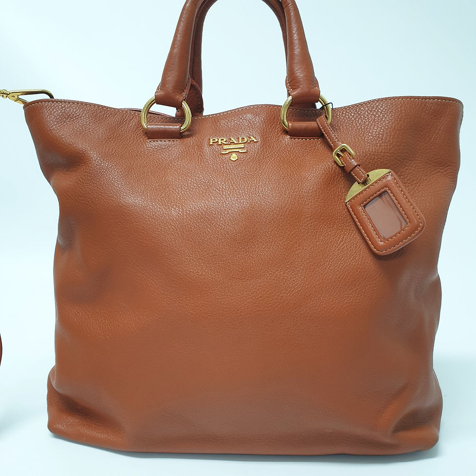 Thumbnail: PRADA Shopping BN1713 Tote Bag Leather Lame PA012