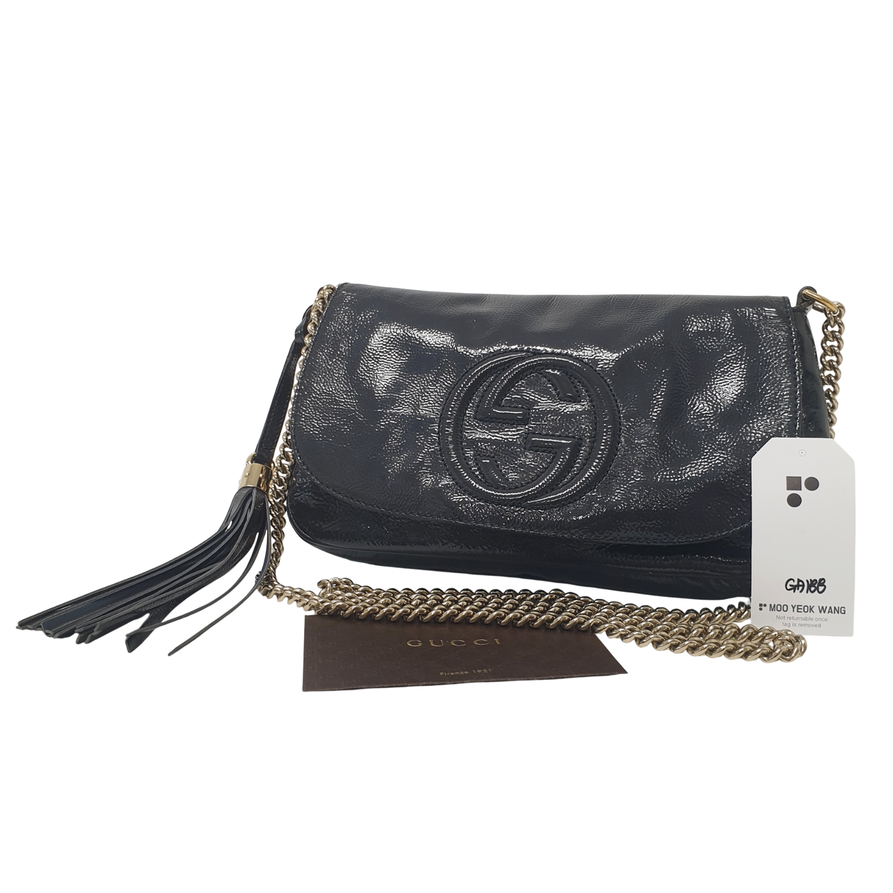 GUCCI Soho Shoulder Bag 336752 Patent Leather GA188