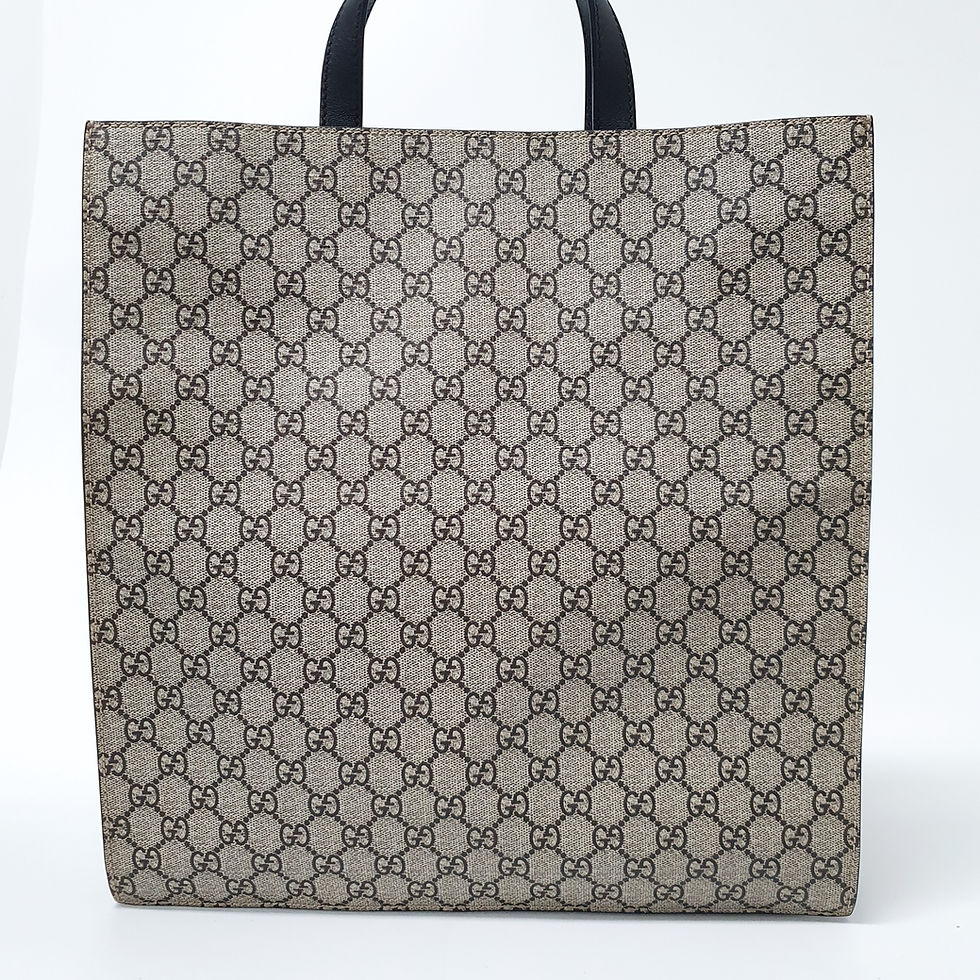 Thumbnail: Gucci GG Supreme Bee Handbag 450950 Brown Black GA235