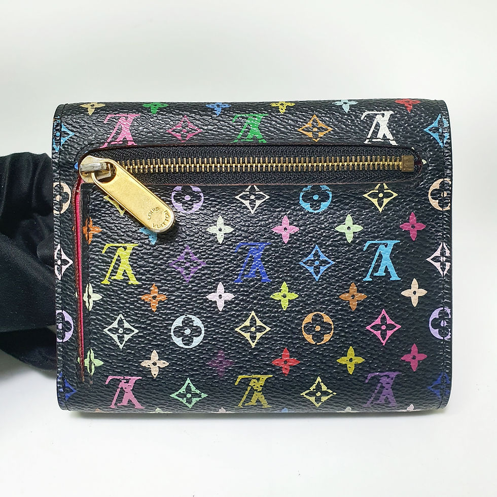 Thumbnail: LOUIS VUITTON Monogram Multi Black Portefeuille Joy M60282 Initials ALA775