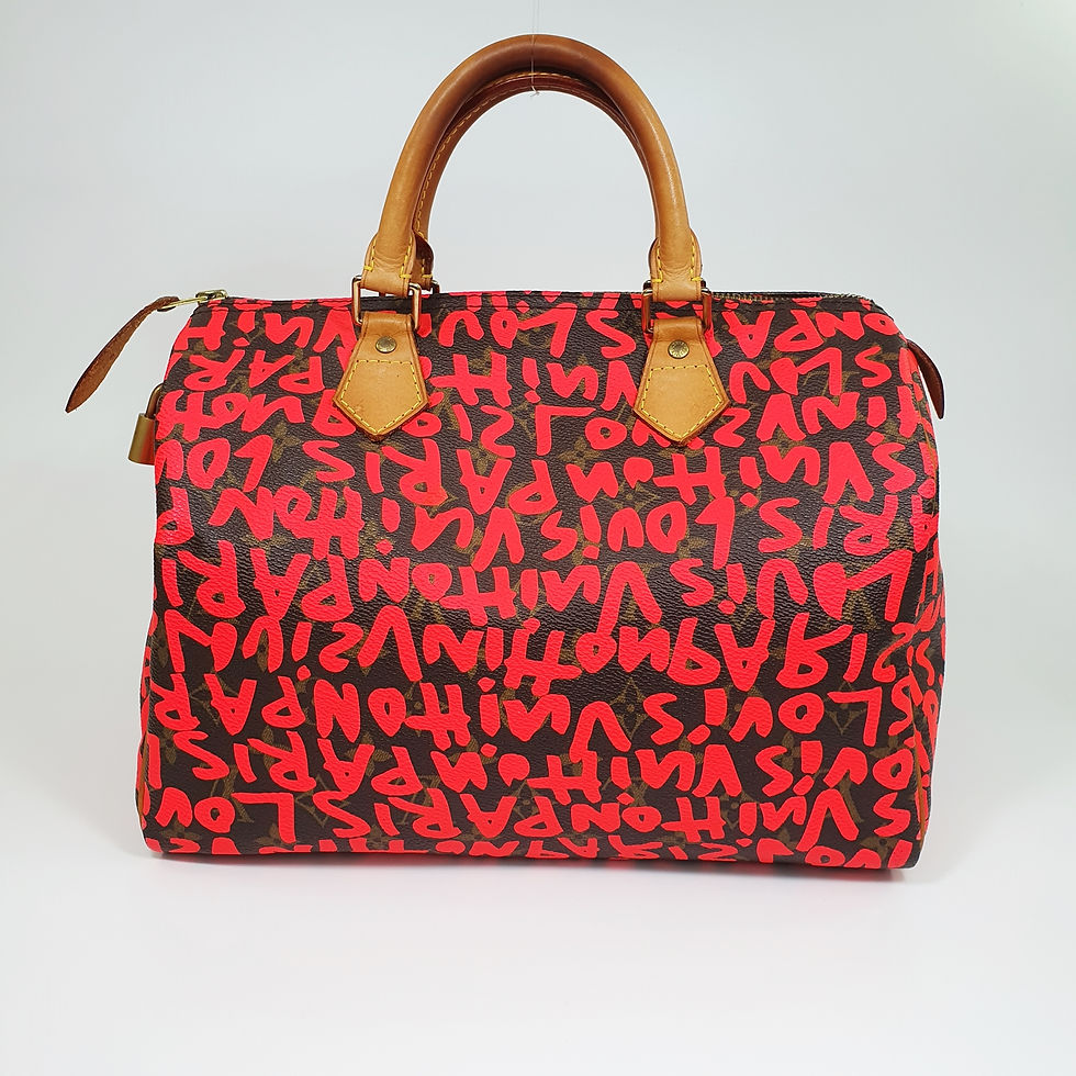 Thumbnail: Louis Vuitton Speedy 30 Monogram Graffiti Pink M93704 LF773