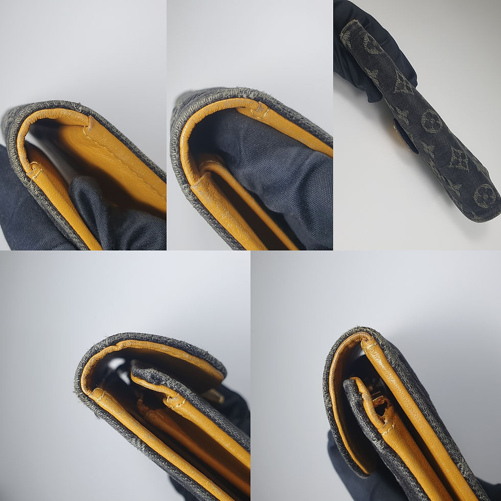 Thumbnail: Louis Vuitton Denim Amelia Wallet Long Wallet Initial CLA963