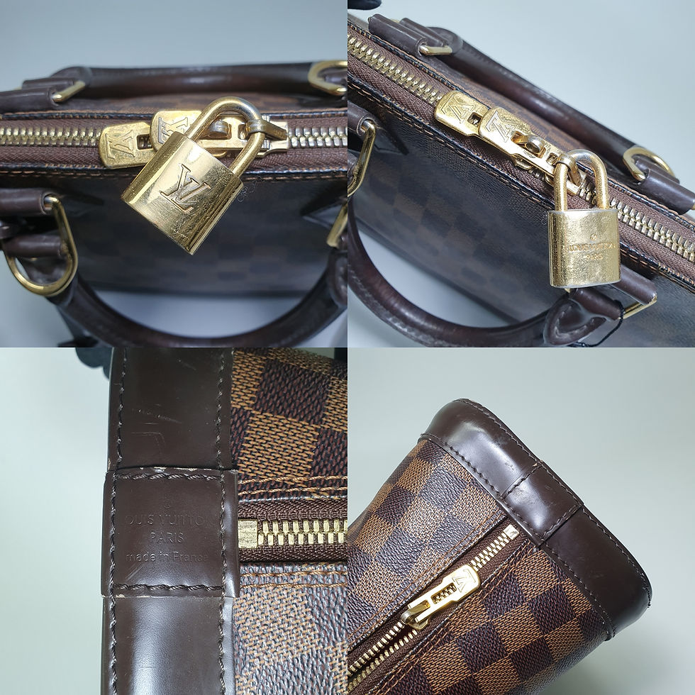 Thumbnail: Louis Vuitton Alma Damier Ebene N51131 No Shoulder strap CLA825