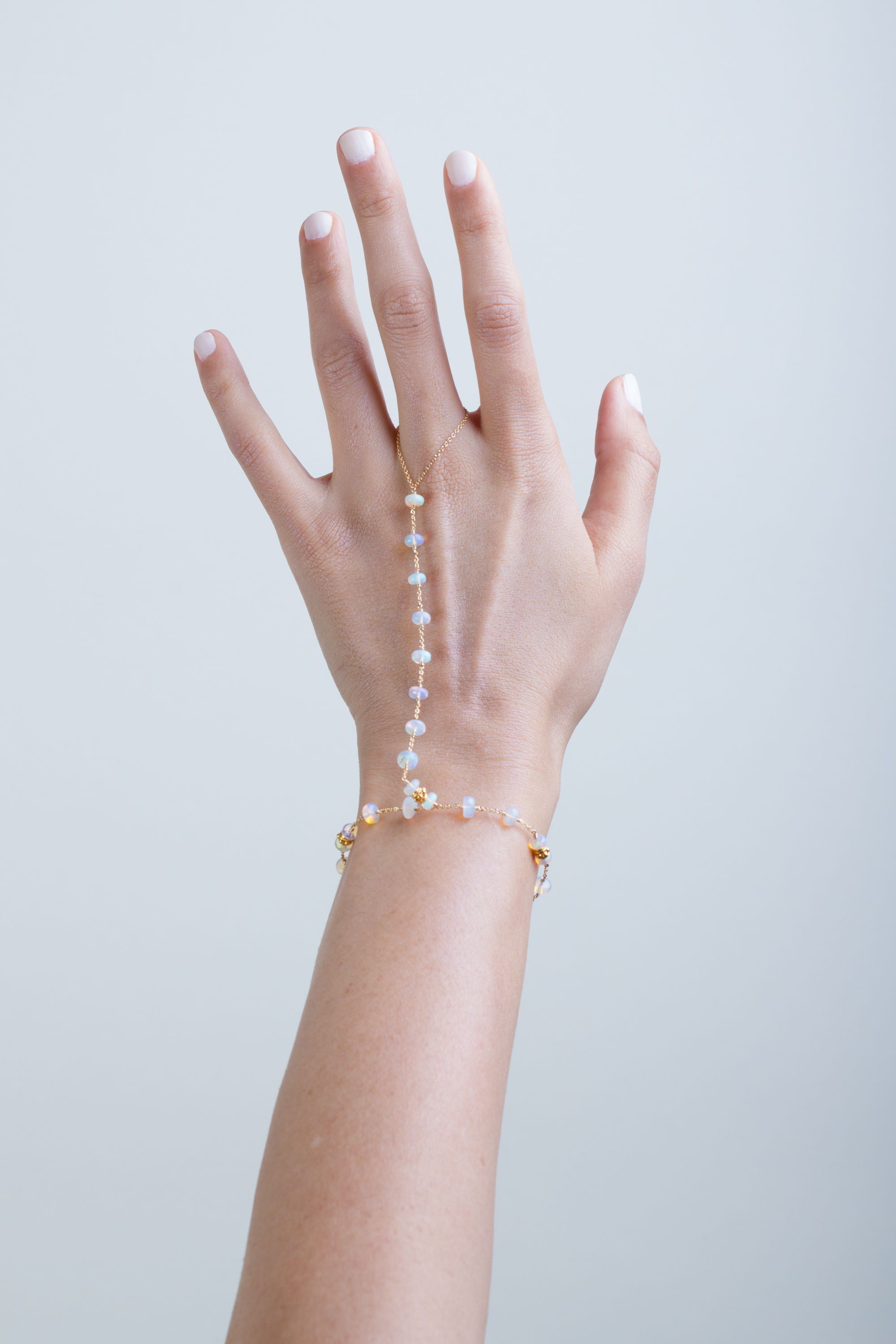 Dot to Dot Opal Hand Chain