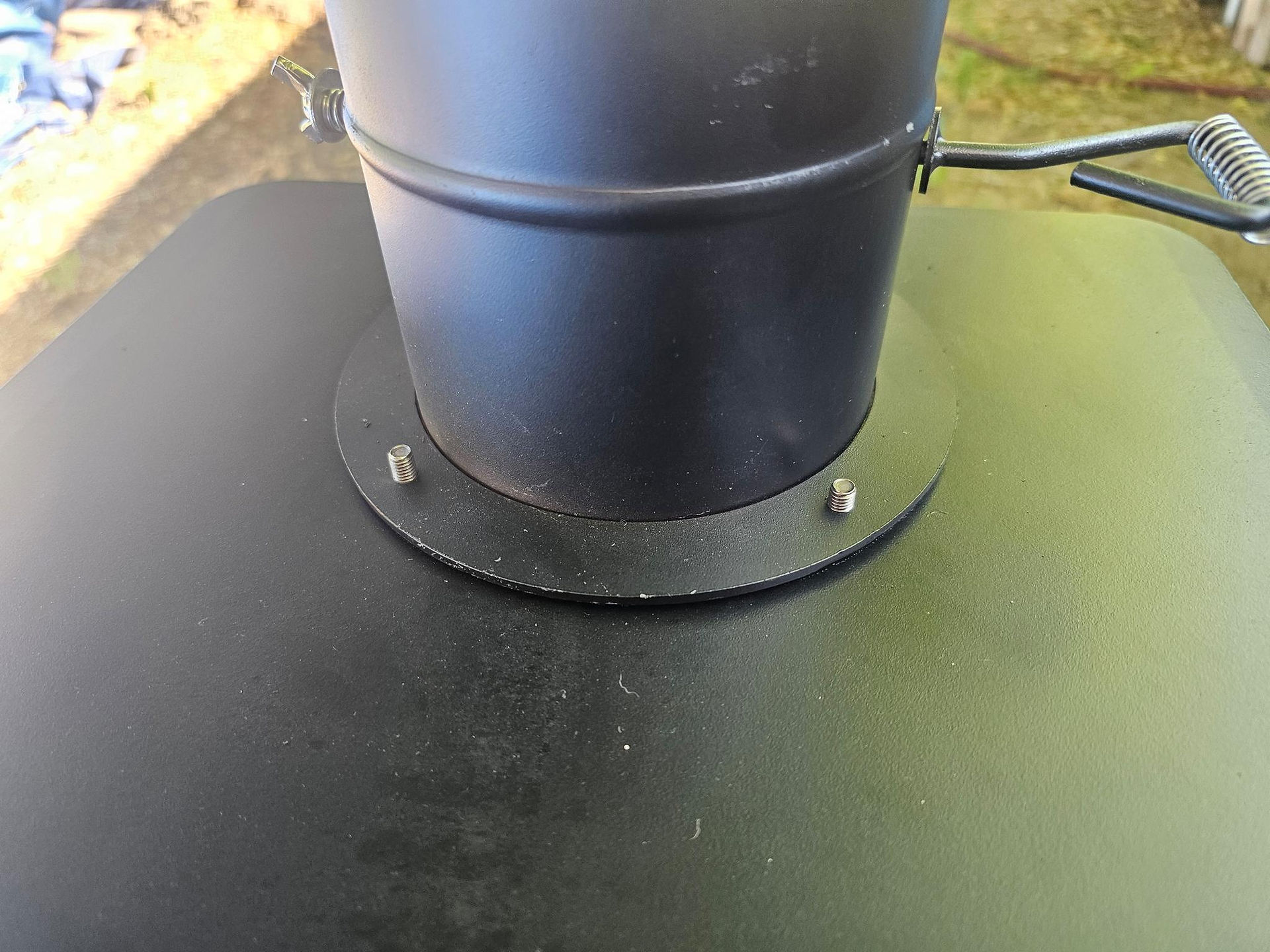 flue collar bolted on