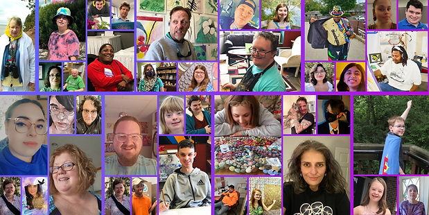 A collage of images featuring the artists from the Artists Beyond Boundaries event