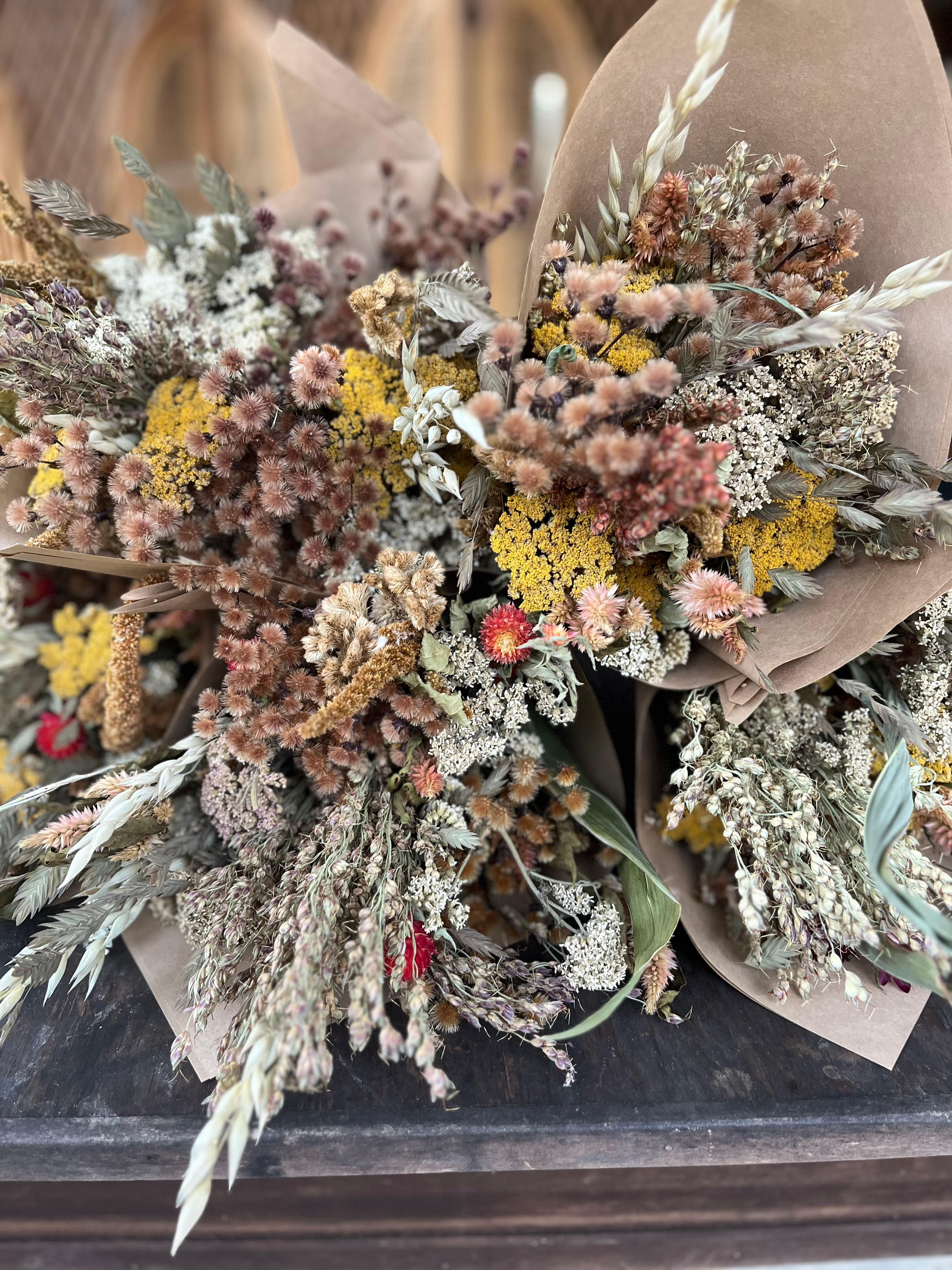 Earth Toned Dried Flower Bouquet