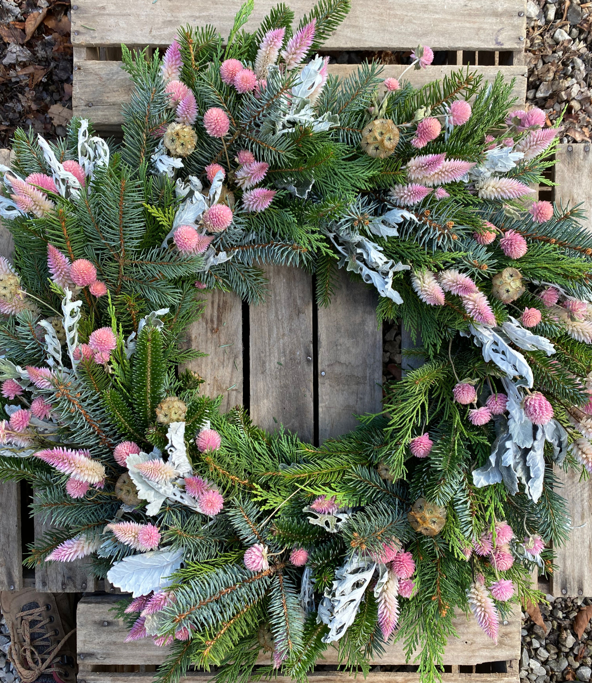 Pink Florals Wreath