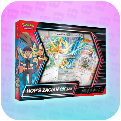 pokemon trading card games hops zacian ex box TCG Hop's 111/159 Sv09: Journey Together Holo NM this powerhouse duo is ready to take on any challenge Pokemon TCG: Hop's Zacian ex