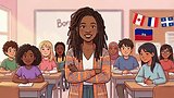 Black teacher, French resources