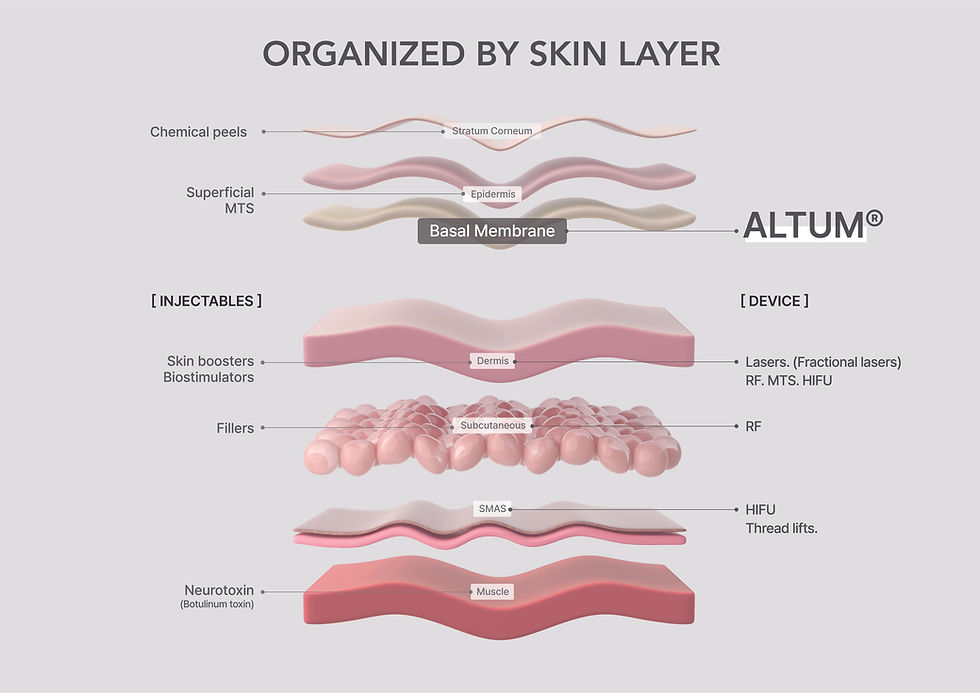 Medical Aesthetic Procedures Organized by Skin Layer