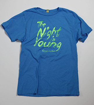Womens "Night is Young" Crew Shirt (Light Blue)
