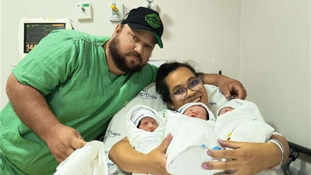 Parto raro de trigêmeos expõe papel de hospital filantrópico no atendimento de alto risco no Paraná