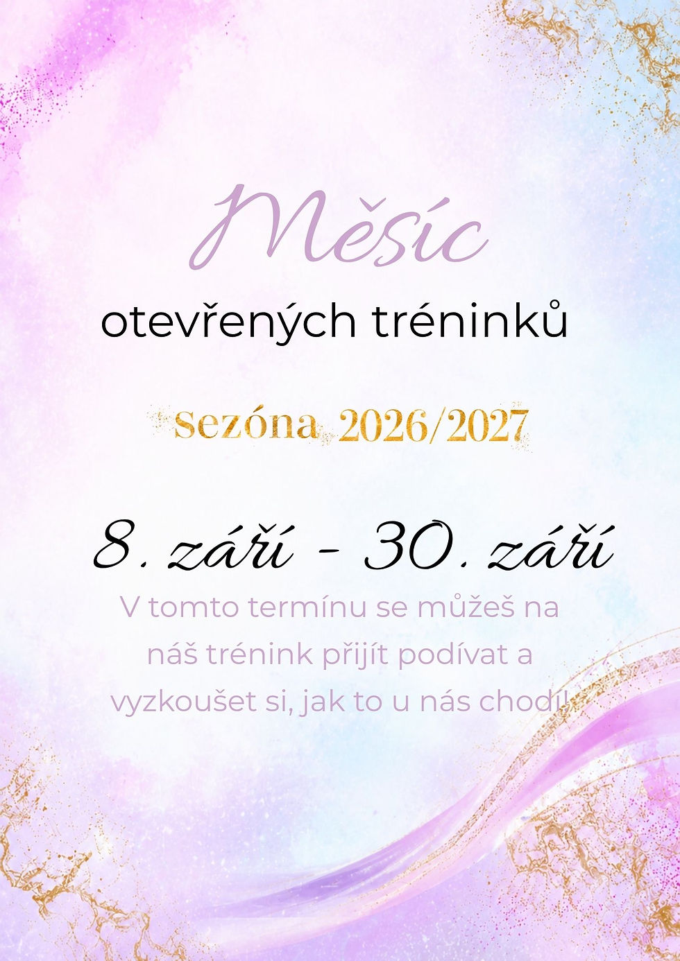 Měsíc otevřených tréninků 2026/2027