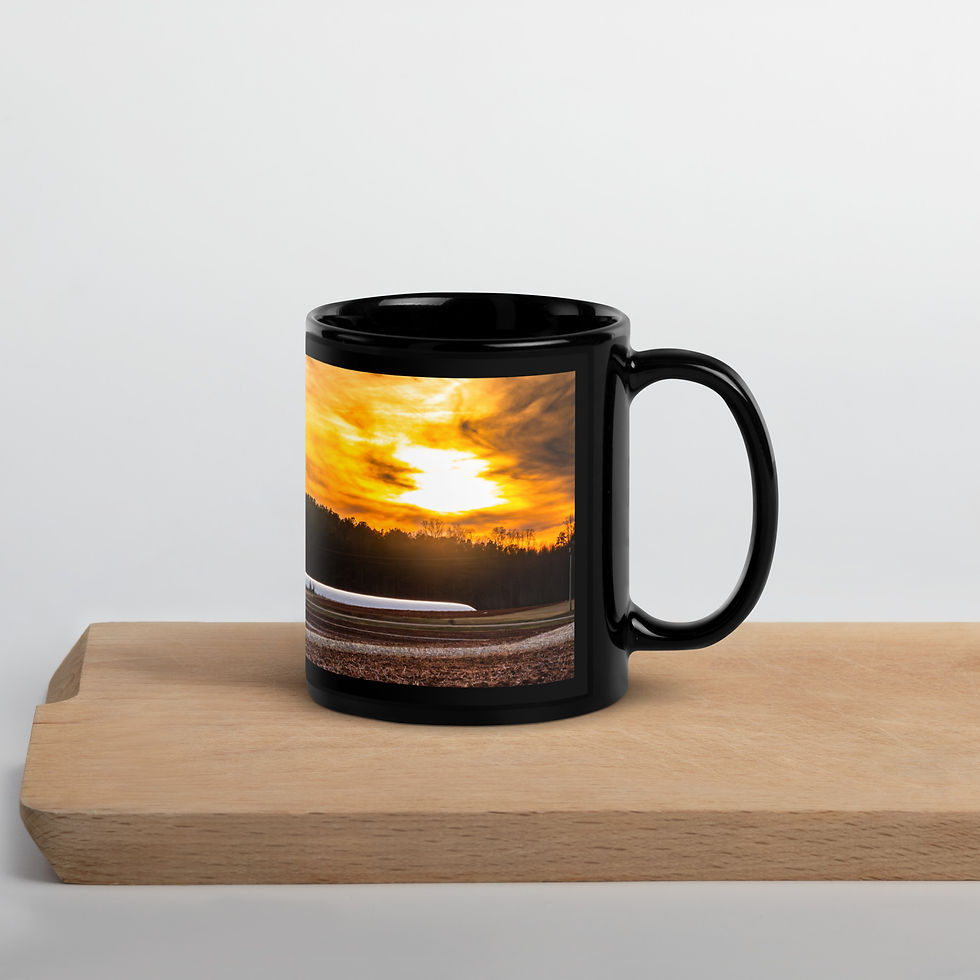Thumbnail: Shugart Farm Sunset - Black glossy mug