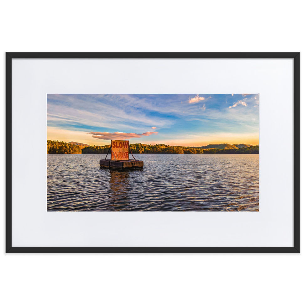 Thumbnail: Slow Wake - Framed Print with Mat