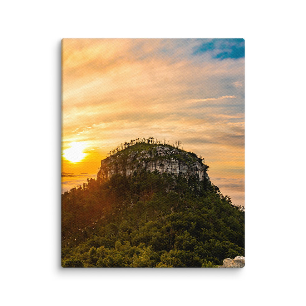 Thumbnail: Pilot Mountain Sunrise - Gallery Wrapped Canvas