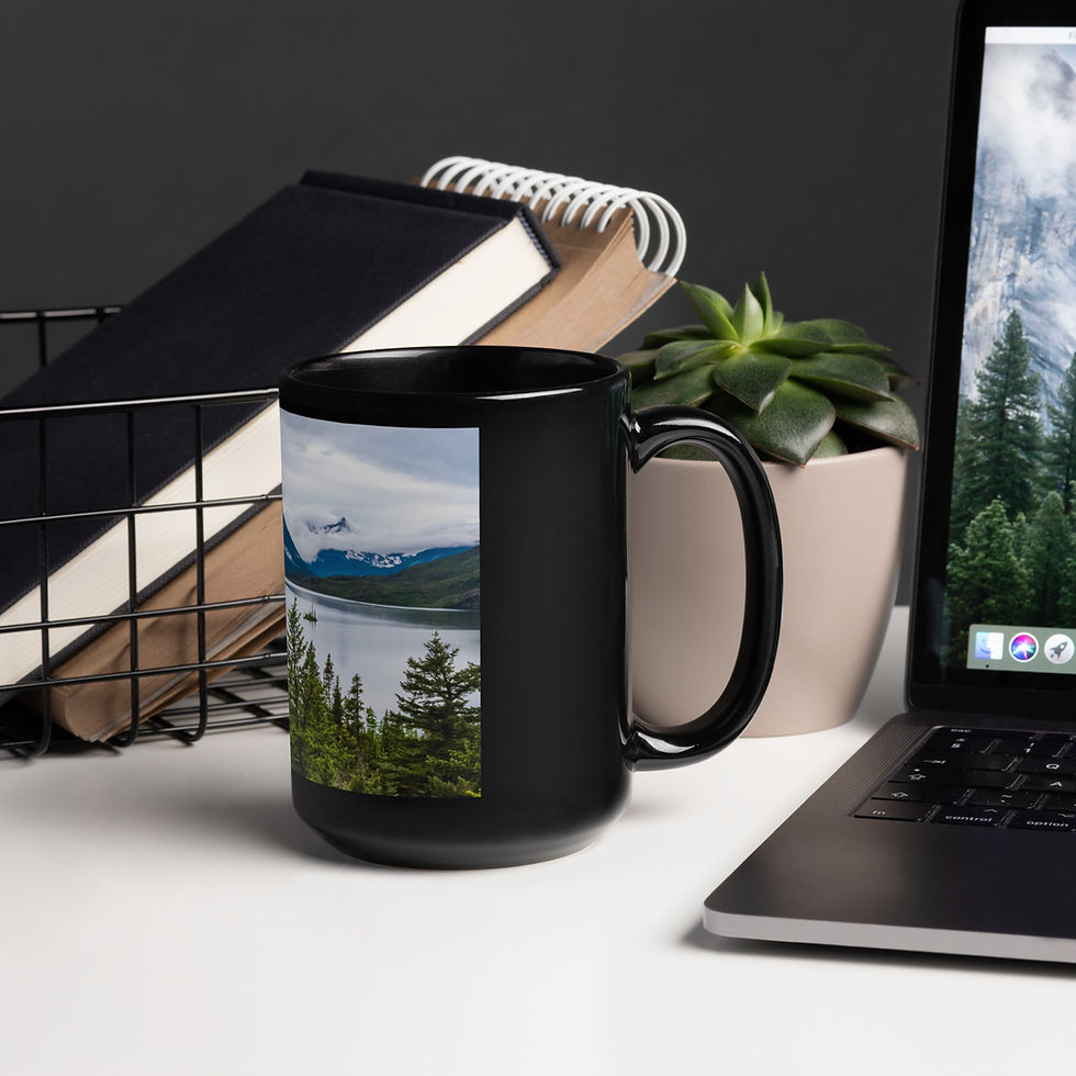 Glacier Cloud Inversion - Black glossy mug