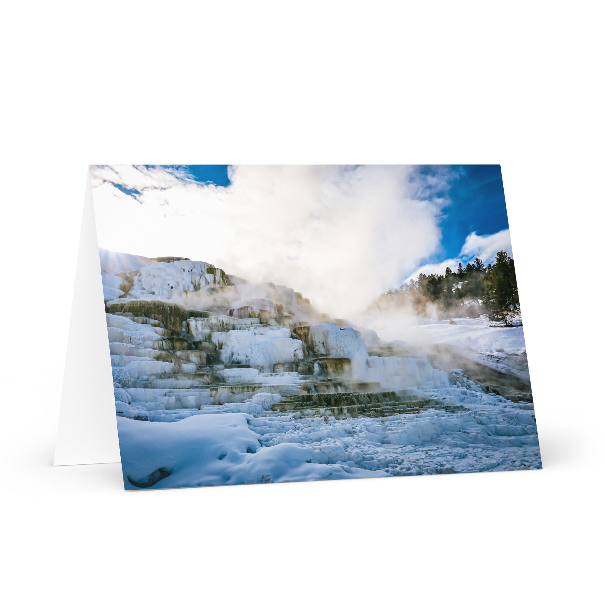 Mammoth Hot Springs - Greeting Card