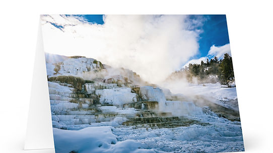 Mammoth Hot Springs - Greeting Card
