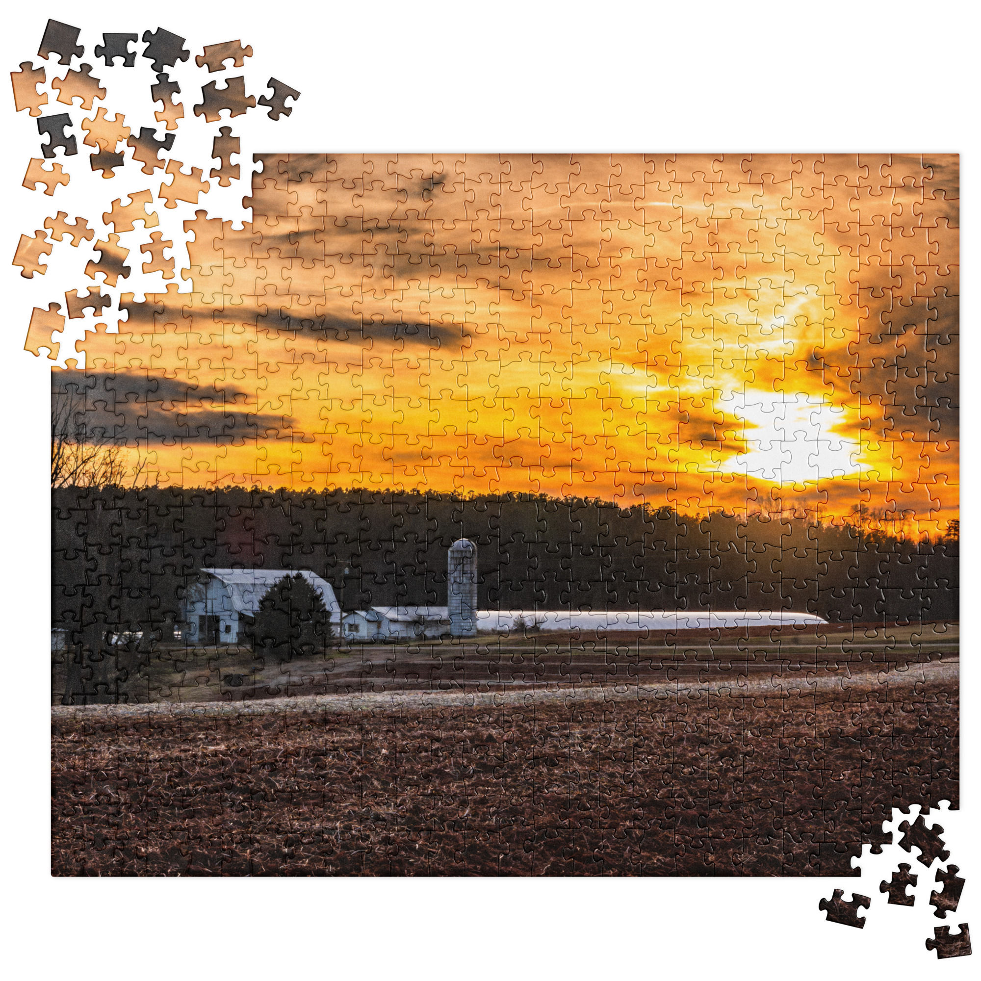 Shugart Farm Sunset - Jigsaw puzzle