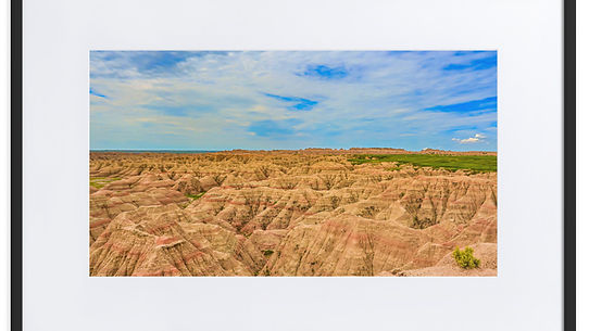 Big Badlands - Framed Print with Mat