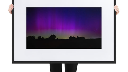 Blue Curtains - Framed Print with Mat